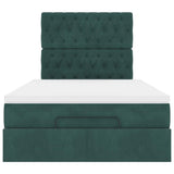 Struttura Letto Pouf con Materassi 120x190 cm Velluto
