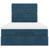 Struttura Letto Pouf con Materassi 120x190 cm Velluto
