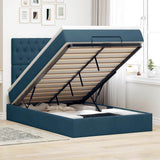 Struttura Letto Pouf con Materassi 120x190 cm Velluto