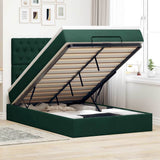 Struttura Letto Pouf con Materassi 120x200 cm Velluto