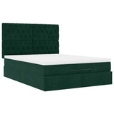 Struttura Letto Pouf con Materassi 140x200 cm in Velluto