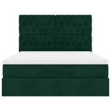 Struttura Letto Pouf con Materassi 140x200 cm in Velluto