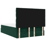 Struttura Letto Pouf con Materassi 140x200 cm in Velluto