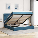 Struttura Letto Pouf con Materassi 160x200 cm Velluto