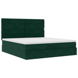 Struttura Letto Pouf con Materassi 180x200 cm Velluto