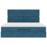 Struttura Letto Pouf con Materassi 180x200 cm Velluto