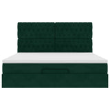 Struttura Letto Pouf con Materassi 200x200 cm Velluto