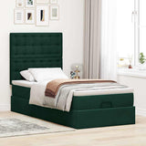 Struttura Letto Pouf con Materassi 90x190 cm in Velluto
