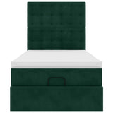 Struttura Letto Pouf con Materassi 90x190 cm in Velluto