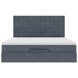 Struttura Letto Pouf con Materassi 180x200 cm Velluto