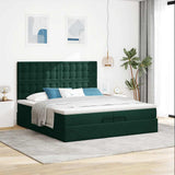 Struttura Letto Pouf con Materassi 200x200 cm Velluto