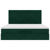 Struttura Letto Pouf con Materassi 200x200 cm Velluto
