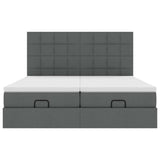 Struttura Letto Pouf con Materassi 160x200 cm in Tessuto