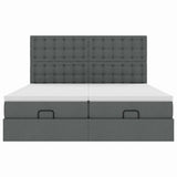 Struttura Letto Pouf con Materassi 160x200 cm in Tessuto