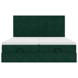 Struttura Letto Pouf con Materassi 200x200 cm Velluto