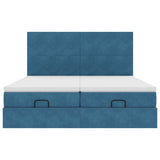 Struttura Letto Pouf con Materassi 200x200 cm Velluto