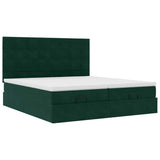 Struttura Letto Pouf con Materassi 200x200 cm Velluto