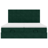 Struttura Letto Pouf con Materassi 200x200 cm Velluto