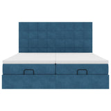Struttura Letto Pouf con Materassi 200x200 cm Velluto
