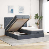 Struttura Letto Pouf con Materassi 180x200 cm Velluto