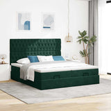 Struttura Letto Pouf con Materassi 180x200 cm Velluto