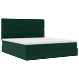 Struttura Letto Pouf con Materassi 180x200 cm Velluto