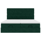 Struttura Letto Pouf con Materassi 180x200 cm Velluto