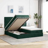 Struttura Letto Pouf con Materassi 180x200 cm Velluto