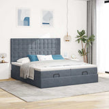 Struttura Letto Pouf con Materassi 180x200 cm Velluto