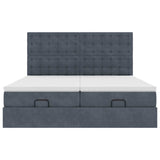 Struttura Letto Pouf con Materassi 180x200 cm Velluto