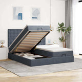 Struttura Letto Pouf con Materassi 180x200 cm Velluto