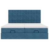 Struttura Letto Pouf con Materassi 200x200 cm Velluto