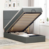 Struttura Letto Pouf con Materasso 90x190 cm in Tessuto
