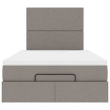 Struttura Letto Pouf con Materasso Tortora 120x200cm in Tessuto