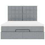 Struttura Letto Pouf con Materasso 140x190 cm in Tessuto