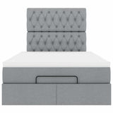 Struttura Letto Pouf con Materasso 120x190 cm in Tessuto