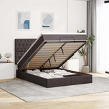 Struttura Letto Pouf con Materasso 140x200 cm in Tessuto