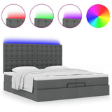 Struttura Letto Pouf con Materassi 200x200 cm in Tessuto