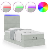 Struttura Letto Pouf con Materassi 80x200 cm in Velluto