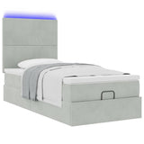 Struttura Letto Pouf con Materassi 80x200 cm in Velluto