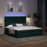 Struttura Letto Pouf con Materassi 180x200 cm Velluto