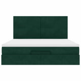 Struttura Letto Pouf con Materassi 180x200 cm Velluto