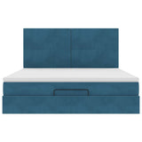 Struttura Letto Pouf con Materassi 180x200 cm Velluto