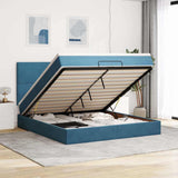 Struttura Letto Pouf con Materassi 180x200 cm Velluto