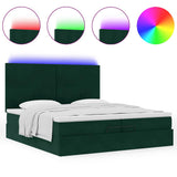 Struttura Letto Pouf con Materassi 200x200 cm Velluto