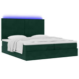Struttura Letto Pouf con Materassi 200x200 cm Velluto