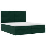 Struttura Letto Pouf con Materassi 200x200 cm Velluto