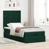 Struttura Letto Pouf con Materassi 90x190 cm in Velluto