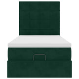 Struttura Letto Pouf con Materassi 90x190 cm in Velluto