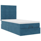 Struttura Letto Pouf con Materassi 90x190 cm in Velluto